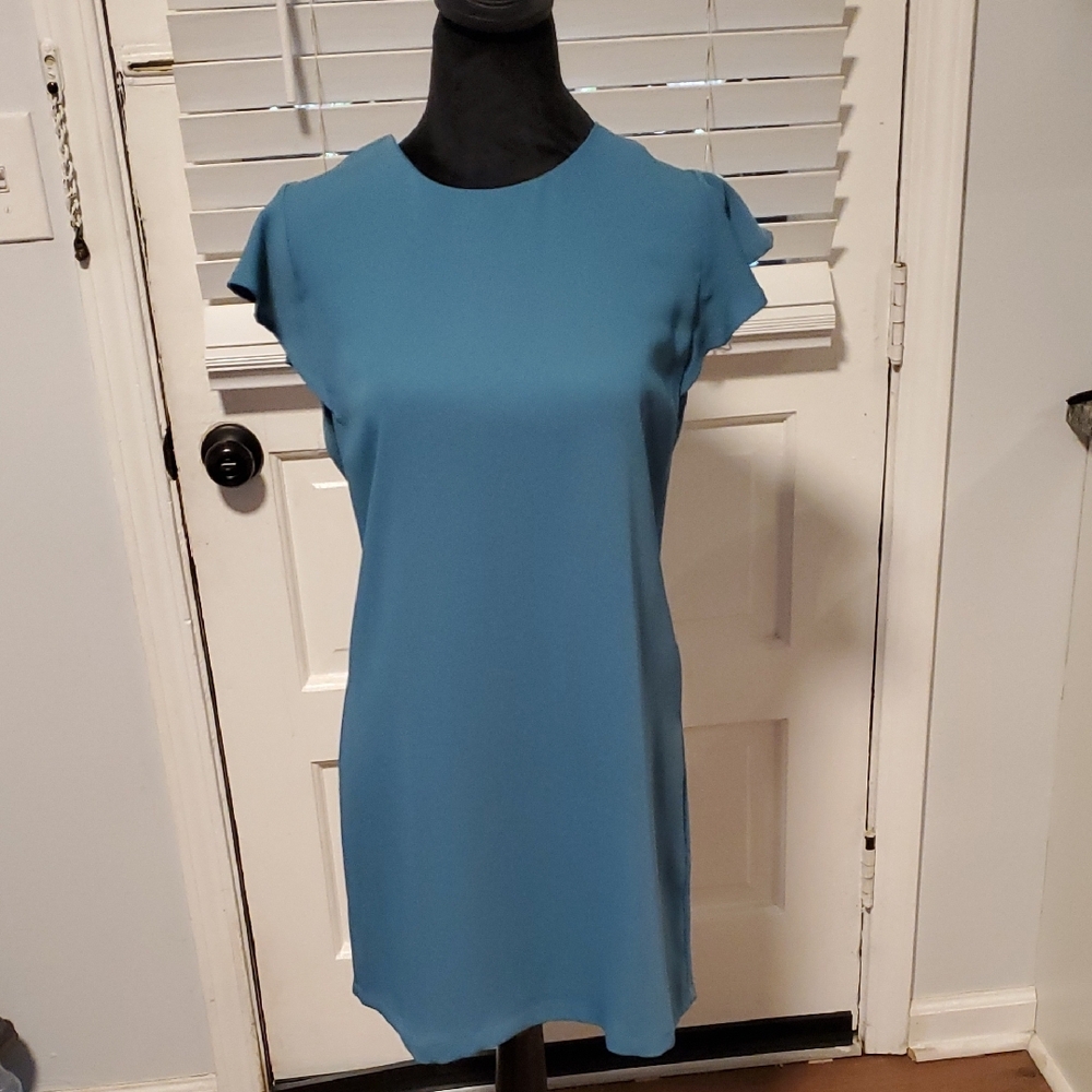 Adrienne Vittadini Elegant Teal Blue Women's Dress